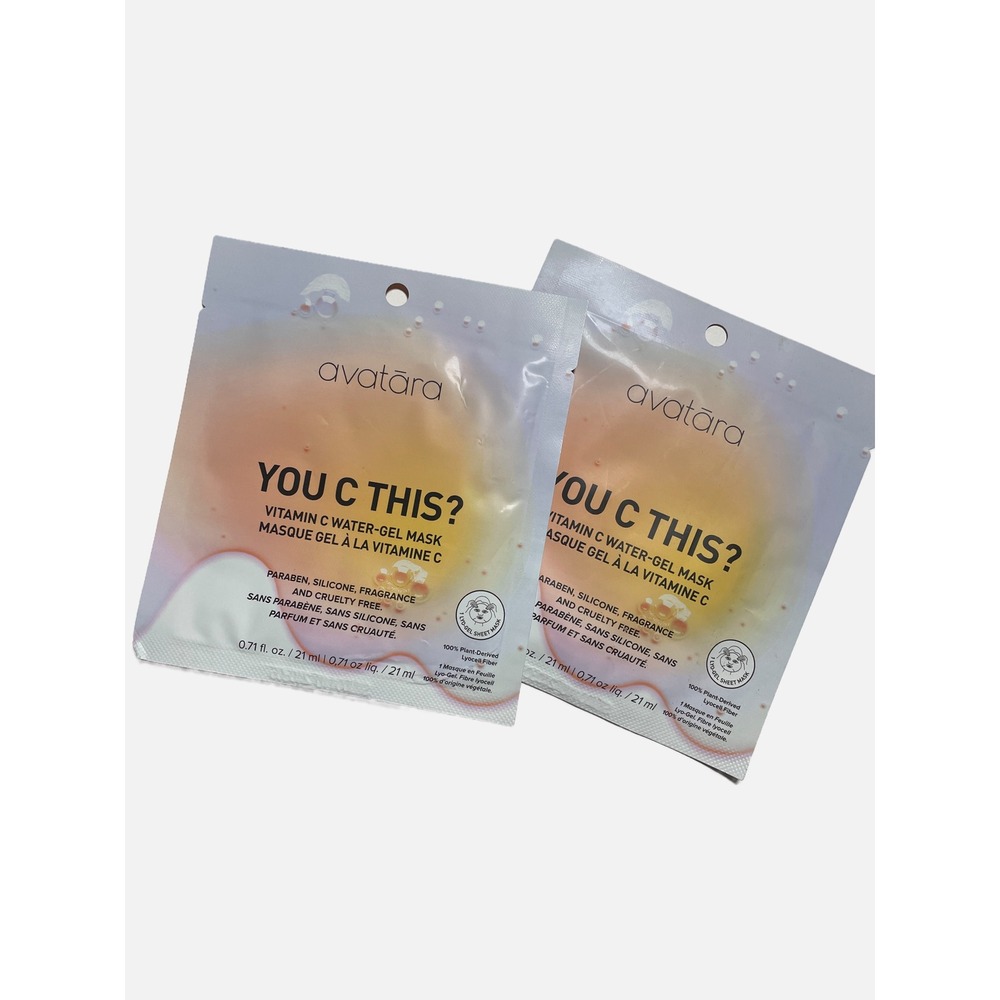 Avatara You C This? Vitamin C Water-Gel Mask Unisex 2pk 0.71oz Brightening Glow